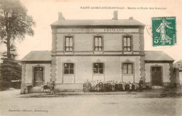 Saint-Aubin-d Ecrosville Mairie et Ecole des Garcons