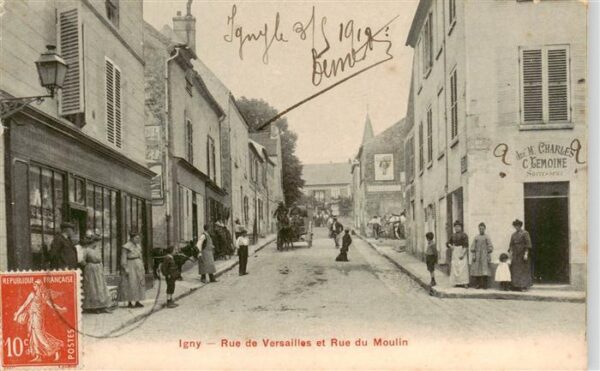 Igny  91 Essonne Rue de Versailles et Rue du Moulin