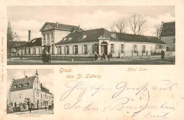 St Ludwig Elsass Saint-Louis Alsace 68 Hotel John Postgebäude