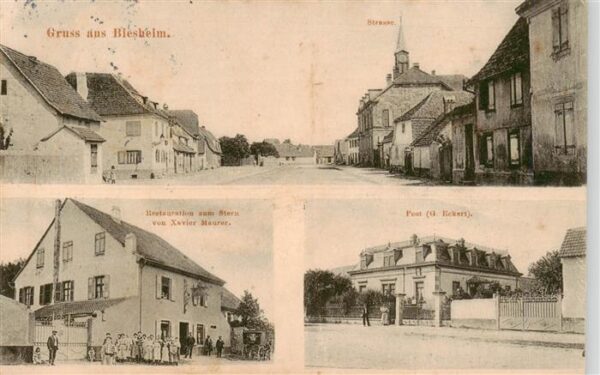 Biesheim 68 Haut-Rhin Strasse Restauration zum Stern Post