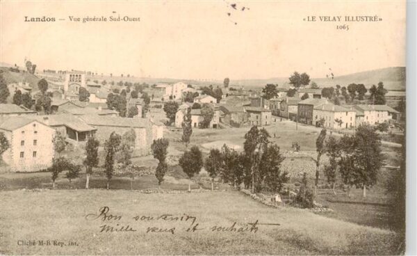 Landos 43 Haute-Loire Vue generale Sud Ouest