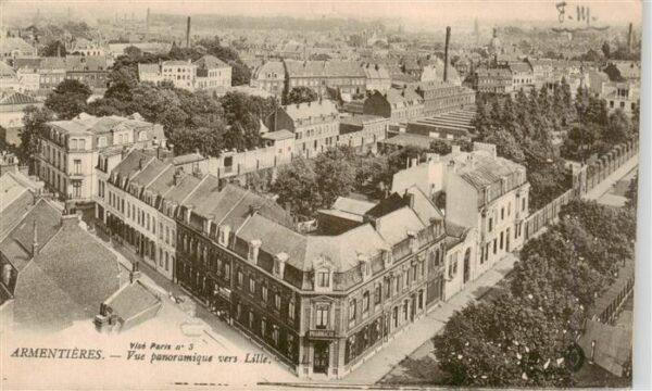Armentieres 59 Nord Vue panoramique vers Lille