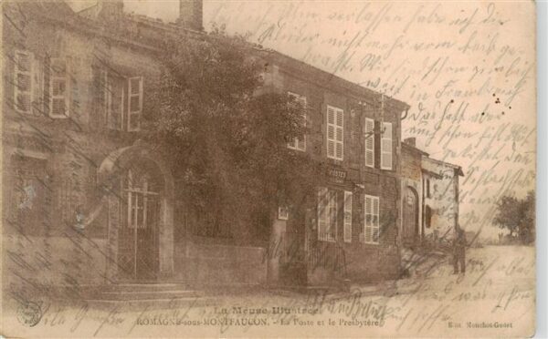 Romagne -sous-Montfaucon 55 Meuse La Poste et le Presbytere