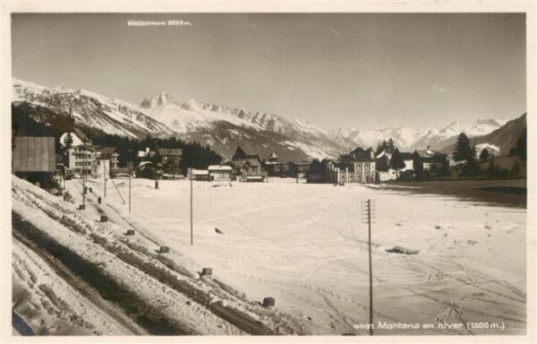 Montana Crans-Montana VS im Winter mit Bietschhorn
