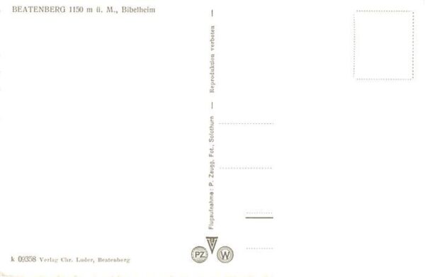 Beatenberg Thunersee BE Bibelheim Fliegeraufnahme – Bild 2