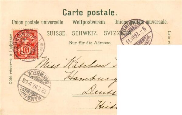 Zuerich  ZH Trachtenmädchen Limmatpartie Grossmünst – Bild 2