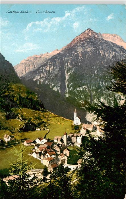 Goeschenen Goeschenen UR Panorama mit Gotthardbahn