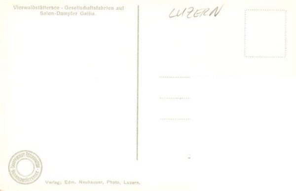 Luzern  LU Vierwaldstättersee Gesellschaftsfahrten – Bild 2