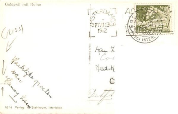 Goldswil Interlaken Fliegeraufnahme mit Ruine – Bild 2