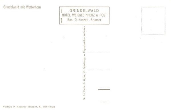 Grindelwald BE mit Wetterhorn Hotel Weisses Kreuz und – Bild 2