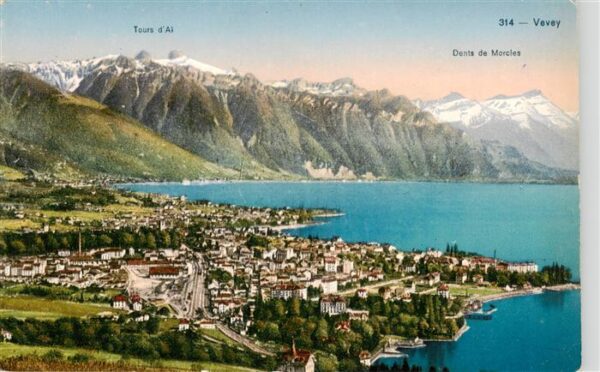 Vevey VD Tours d’Ai et Dents de Morcles Vue aeri