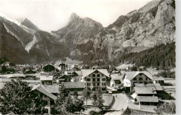 Kandersteg BE Panorama mit Gr und Kl Rinderhorn Gelli