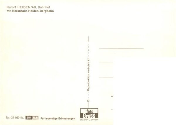 Heiden AR Bahnhof mit Rorschach Heiden Bergbahn – Bild 2