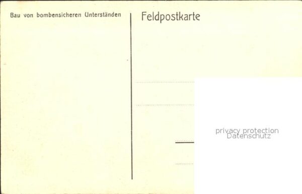 Militaria WK1 Bau von bombensicheren Unterständen – Bild 2