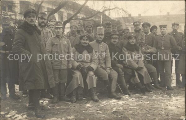Militaria WK1 Gruppenfoto Offiziere