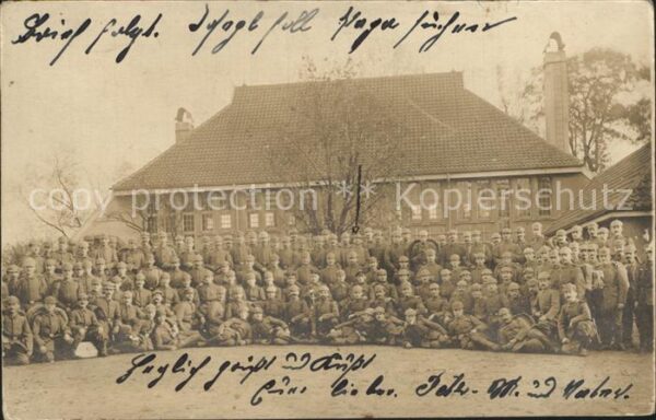Militaria WK1 Gruppenfoto Kaserne