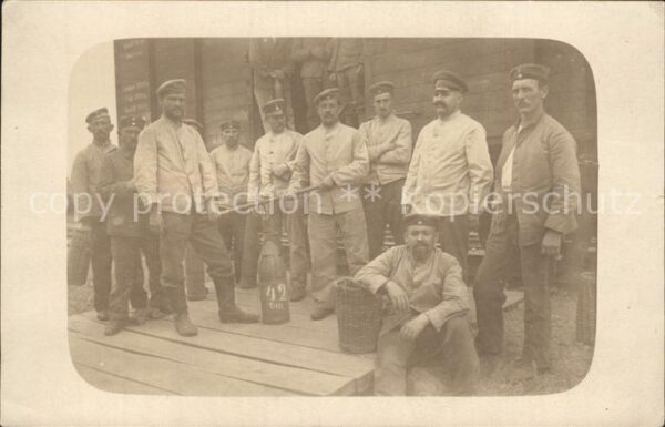 Militaria WK1 Gruppenfoto blindgänger