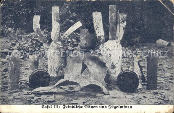Militaria WK1 Feindliche Minen fügelminen
