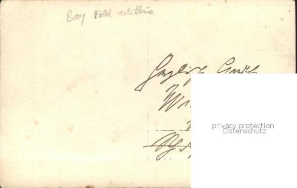 Militaria WK1 Portrait Bayerisches Feldartillerie-Reg – Bild 2