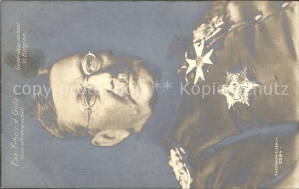 Adel Belgien Exz.Frhr.v.d. Goltz Generalgouverneur B