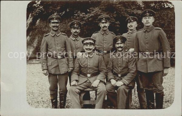 Militaria WK1 Gruppenfoto Offiziere