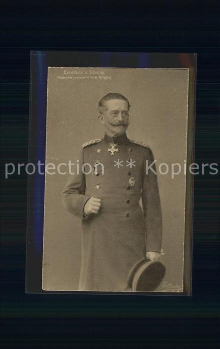 Adel Belgien Excellenz v. Bissing Generalgouverneur