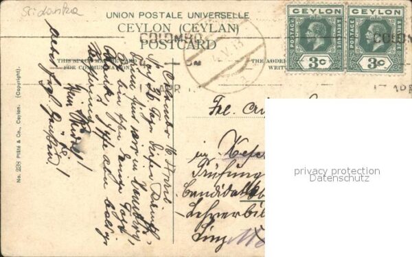 Colombo Ceylon Sri Lanka Union Place Slave Island Ochsenkarren – Bild 2