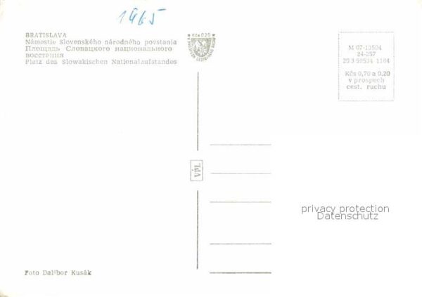Bratislava Pressburg Pozsony Platz des Slowakischen Nationalaufstand – Bild 2