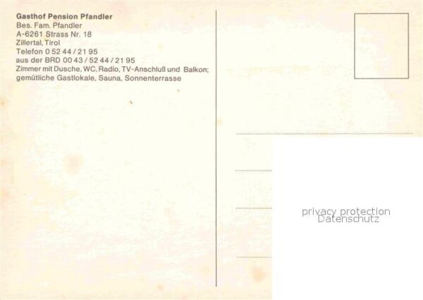 Strass Zillertal Gasthof Pension Pfandler – Bild 2