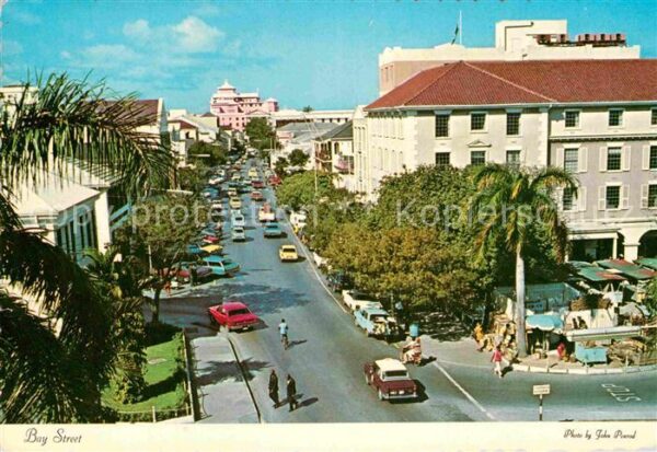 Nassau Bahamas Luftaufnahme Bay Street