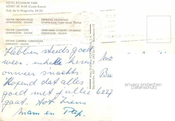 Lloret de Mar Hotel Rosamar Park Schwimmbad – Bild 2