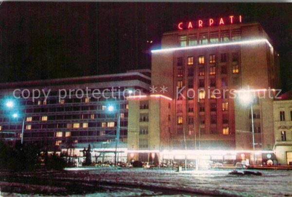 Brasso Brasov Kronstadt Hotel Carpati Nacht