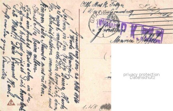 Militaria Poesie WK1 Wenn ich ein V?glein w?r' fl?g' ich – Bild 2