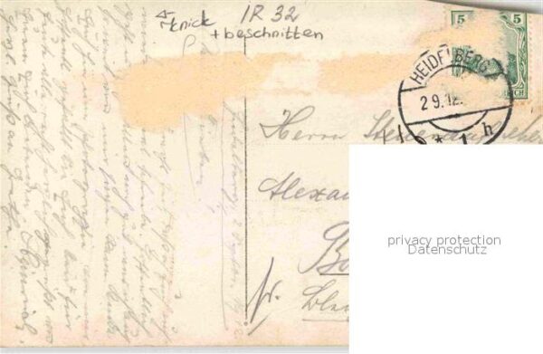 Militaria Regimente Regiment 92 Heidelberg Soldat  Beschnit – Bild 2
