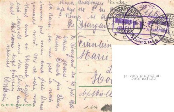 Militaria Poesie WK1 Soldat mit Gewehr – Bild 2