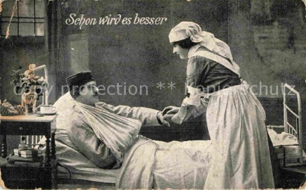 Militaria Lazarett WK1 Krankenschwester Roter Kreuz