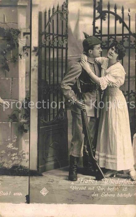 Militaria Poesie WK1 Soldat Gewehr