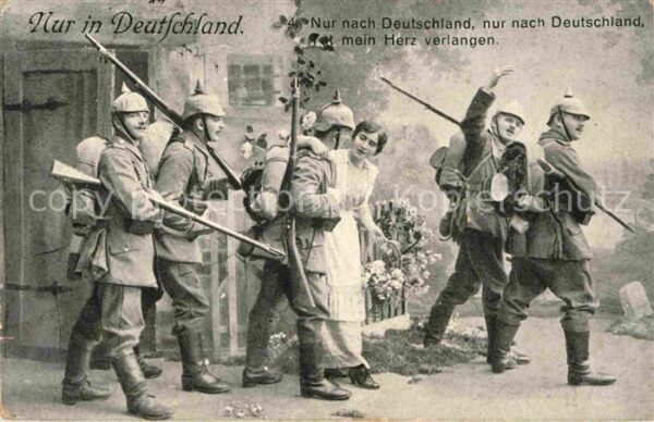 Militaria Poesie WK1 Soldaten mit Frauen
