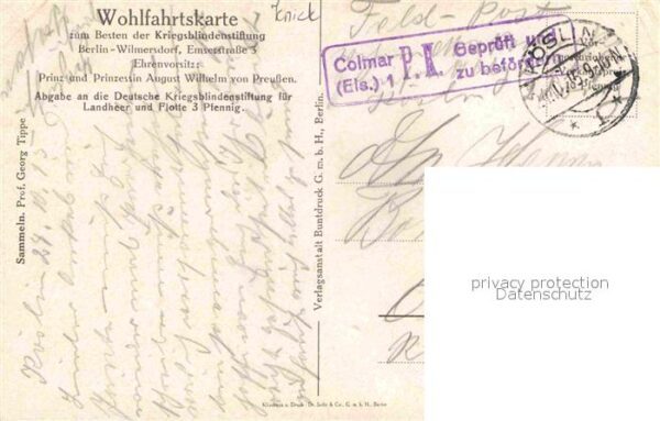 Militaria WK1 Wohlfartskarte Politik – Bild 2