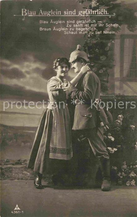 Militaria Poesie WK1 Soldat und Frau