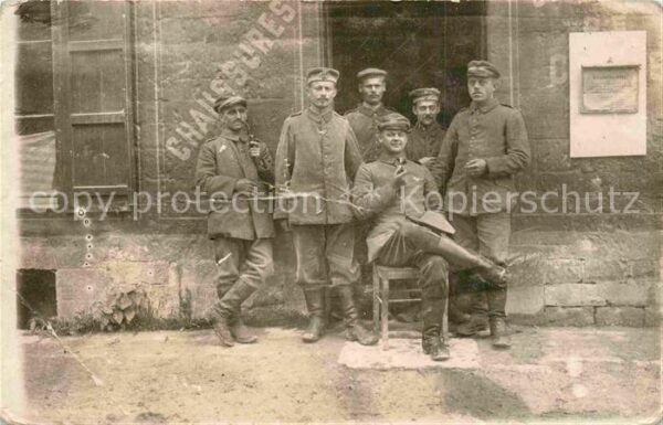 Militaria Soldatenleben Gruppenfoto Schuhmacher