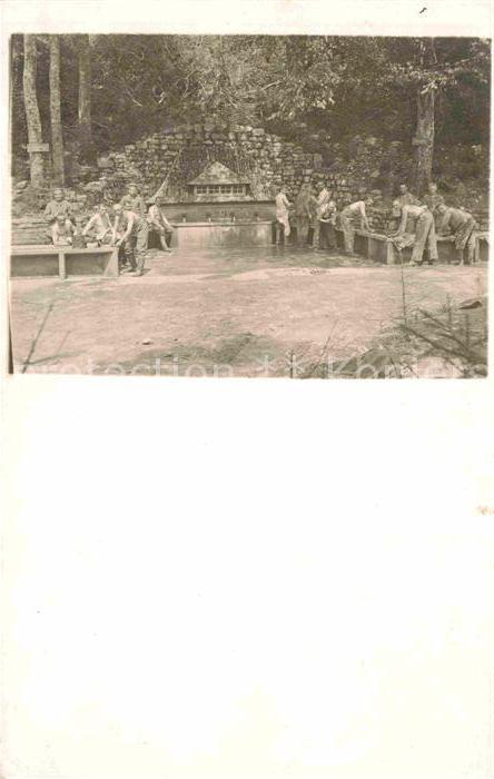 Militaria Soldatenleben WK1 Brunnen Wäscherei