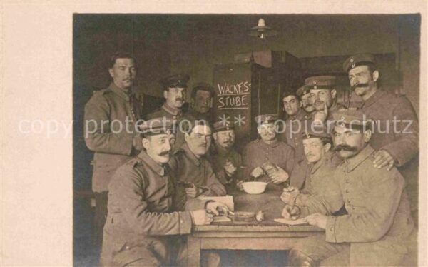 Militaria Soldatenleben WK1 Kaserne Küche