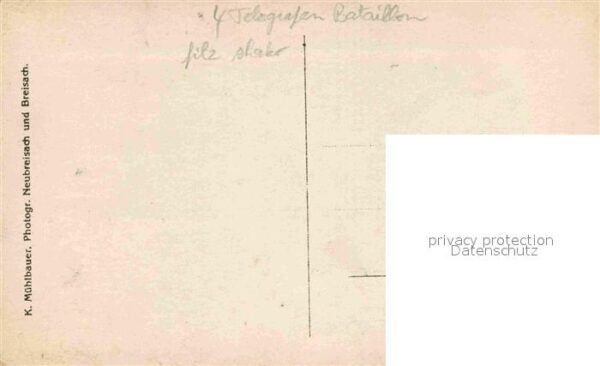Militaria Telegraphie Soldat  4 telegrafen Bataillon WK1 – Bild 2