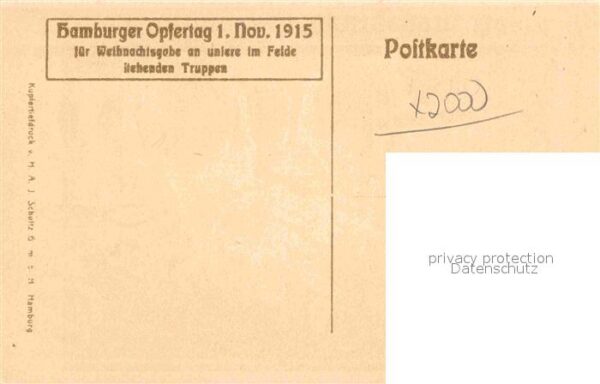Militaria WK1 Hamburger Opfertag 1 November für Wihna – Bild 2
