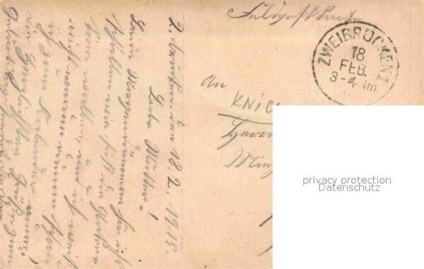 Militaria Jugend Zweibrücken Stempel Soldat WK1 – Bild 2