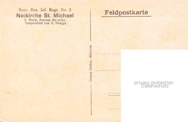 Militaria Religion Bayr. Res. Inf. Regt no. 2 Notkirche ST – Bild 2
