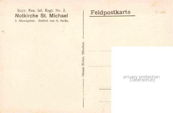 Feldgottesdienst militaria Abendgebet Bayr. Res. Inf.Reg – Bild 2