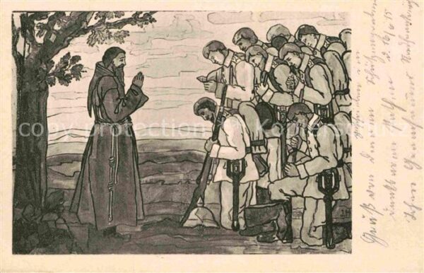 Feldgottesdienst Militaria Religion Temperabild von J.He