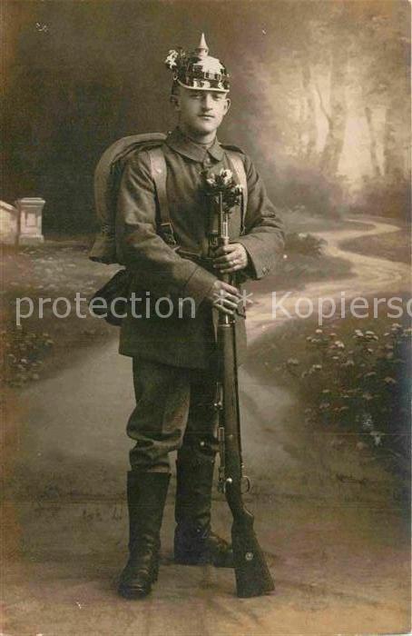 Militaria Uniformen Soldat mit Bajonette Sächsisches Infant